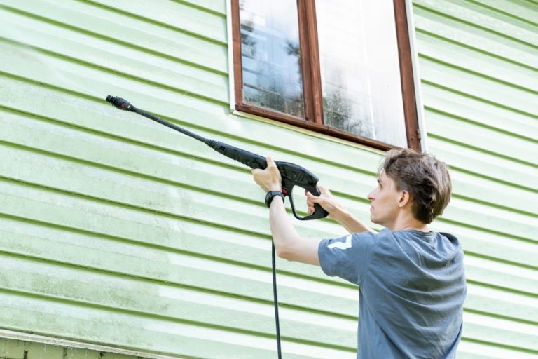 Power Washing Painted Surface