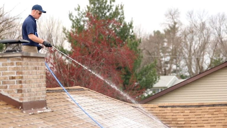 How Do I Safely Power Wash a Two-Story House or Roof