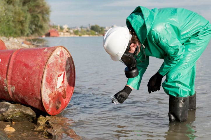 chemical spill power washing
