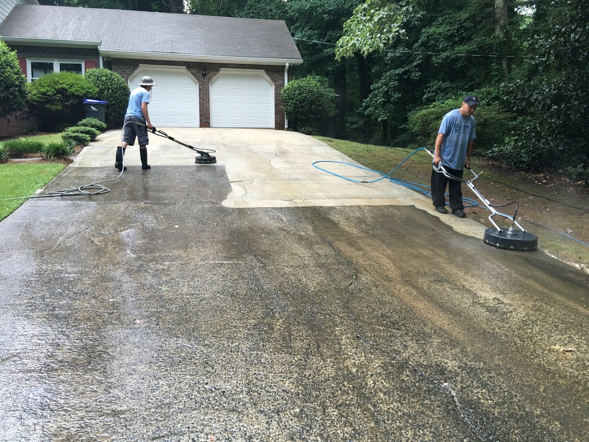 power washing pavement