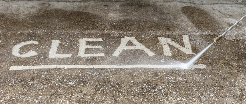 power washing concrete