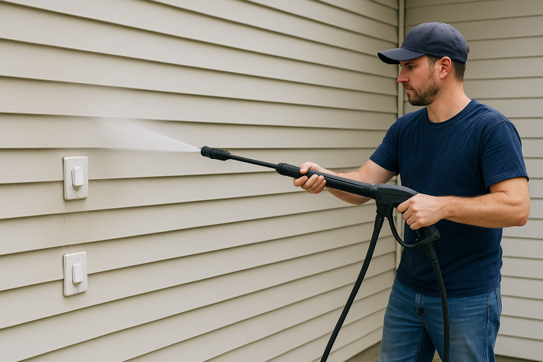 power washing electrical