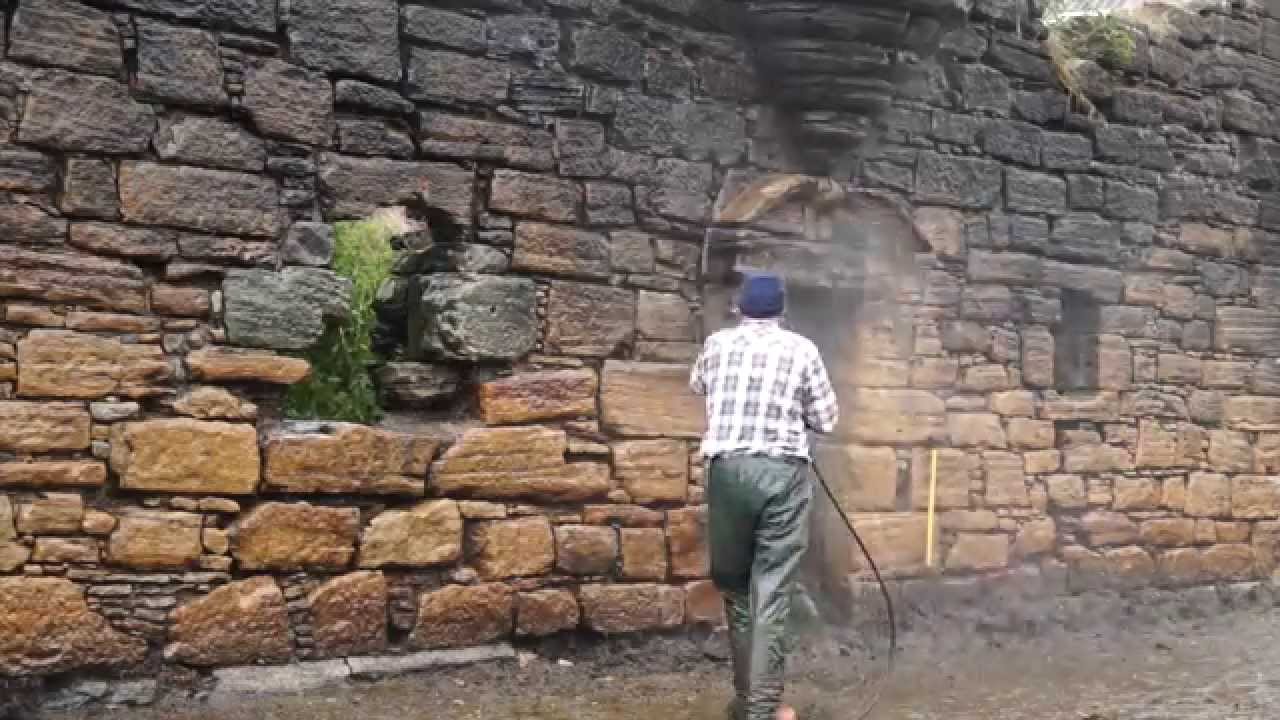 power washing historical building