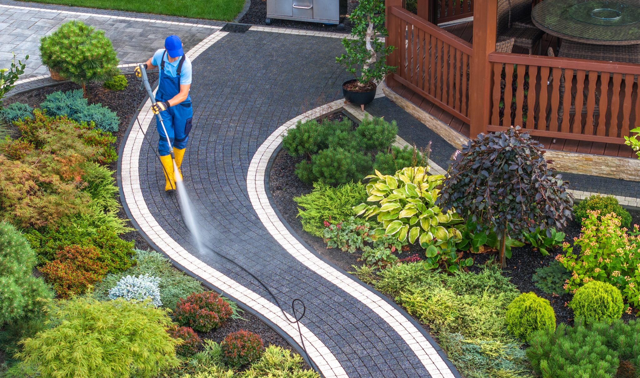 power washing landscape