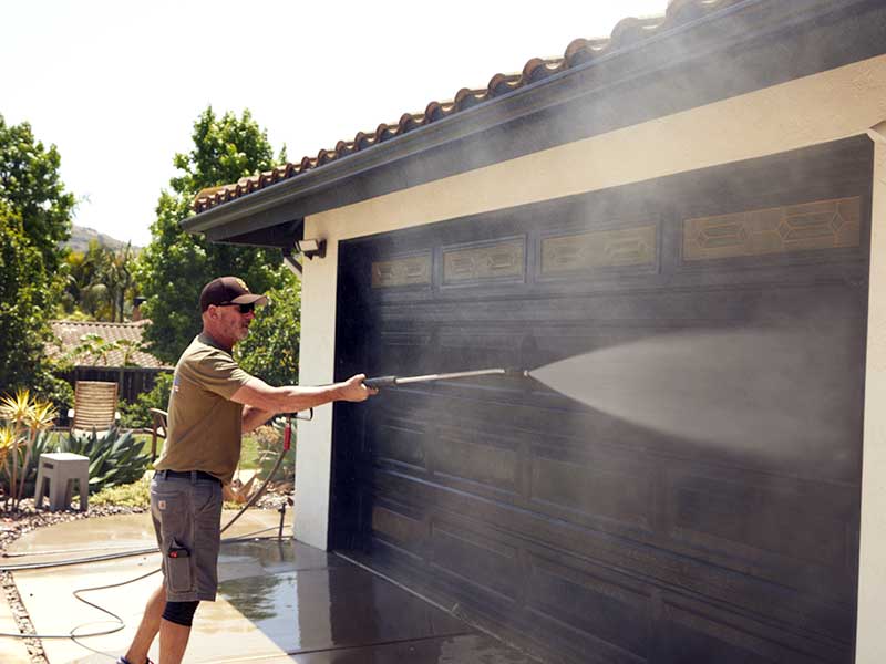 Power Wash garage door