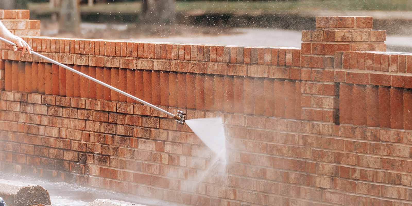 Power Washing Antique Brick