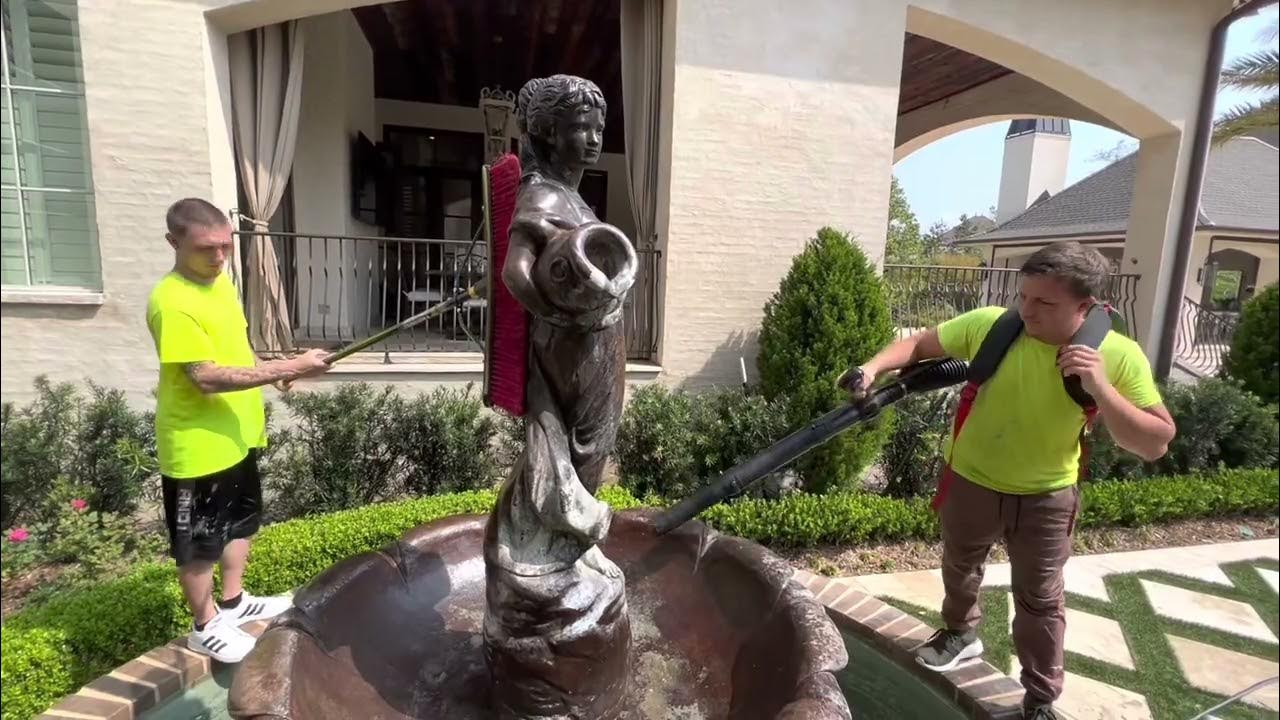 Pressure Wash an Outdoor Fountain