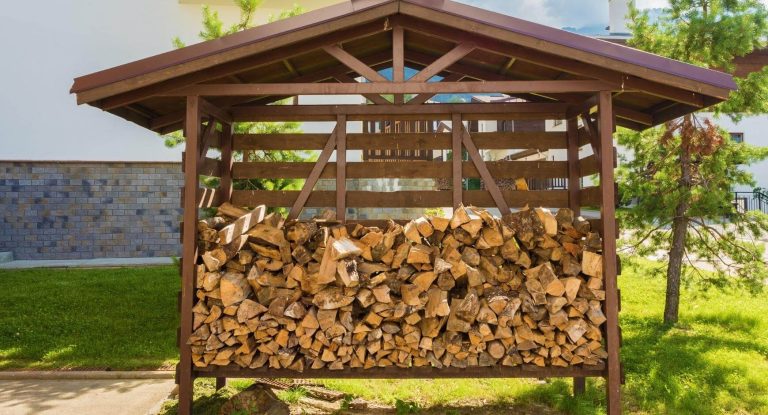 Pressure Washing Firewood Storage Areas