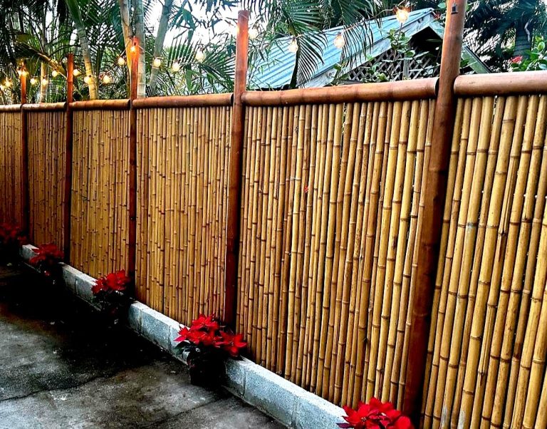 pressure washing bamboo fence