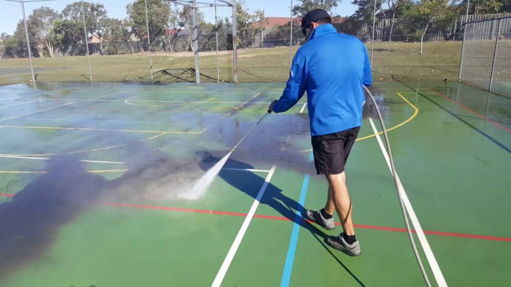 basketball court cleaning