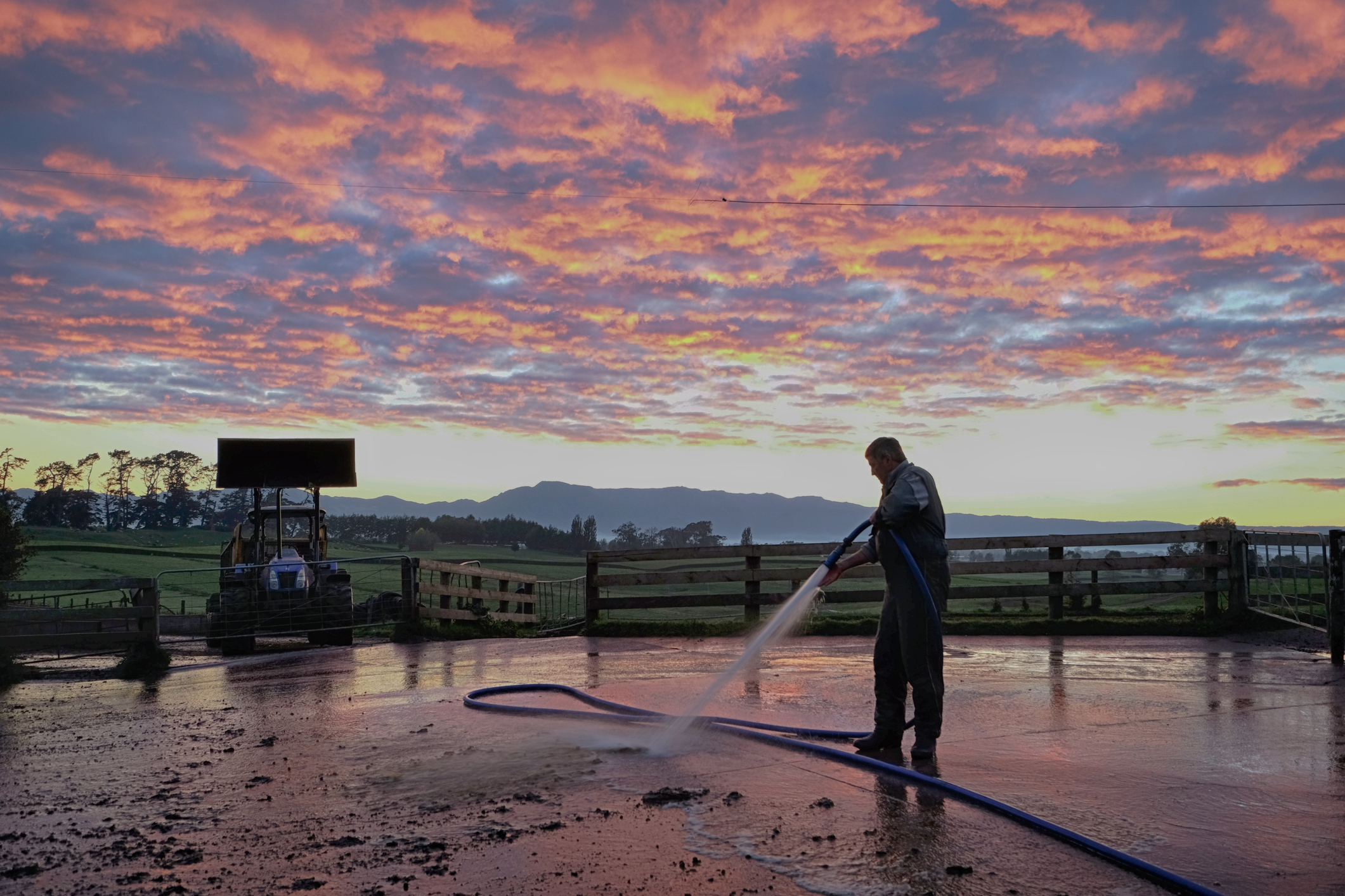 evening power washing