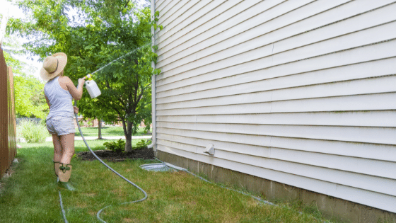 power wash vinyl siding