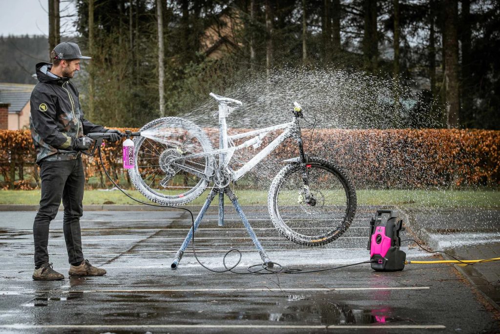 power washing bicycle paths