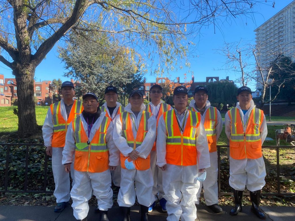 power washing crew