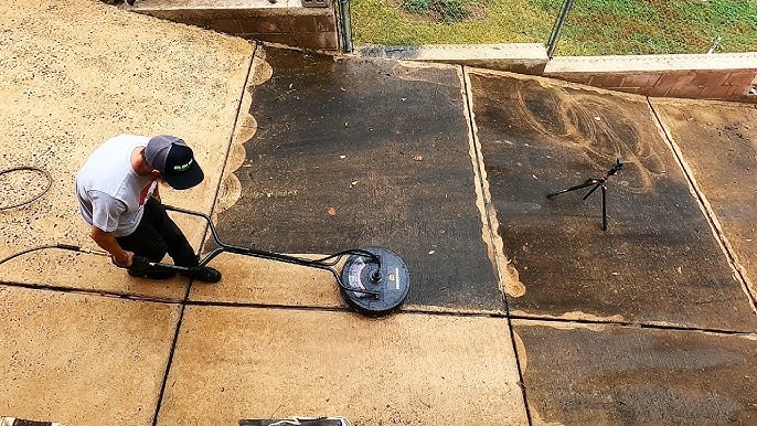 power washing dirty surface