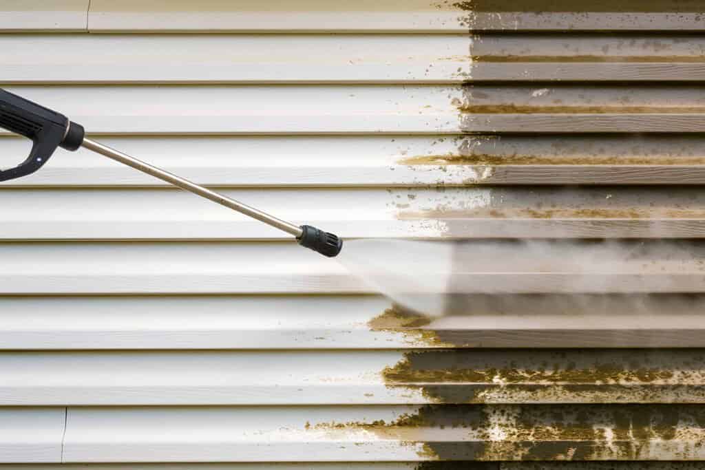 power washing fiber cement siding