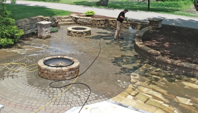 power washing fire pits