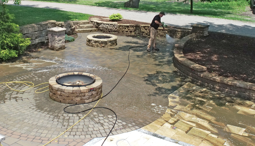 power washing fire pits