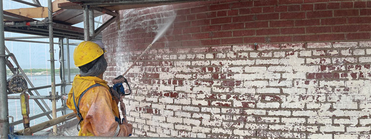 power washing historic property