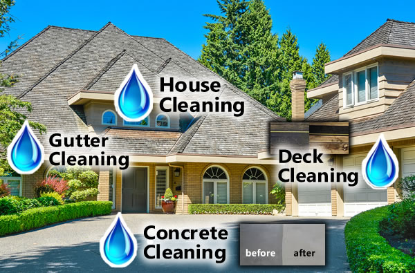 power washing home