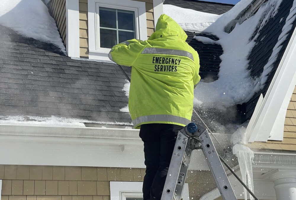 power washing ice removal