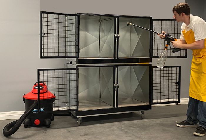 power washing kennel