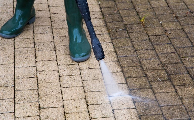 power washing loose mortar