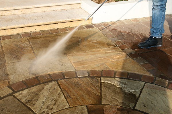 power washing patio