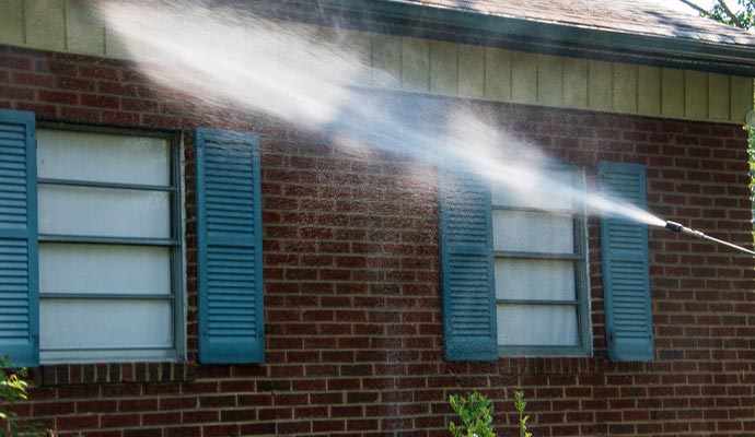 power washing shutters