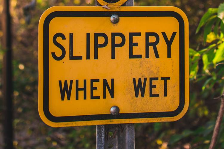power washing slippery