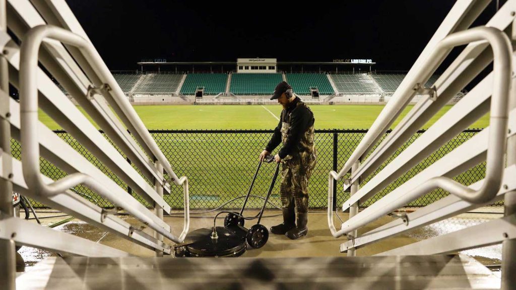 power washing stadiums