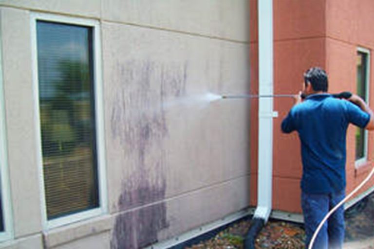 power washing stucco
