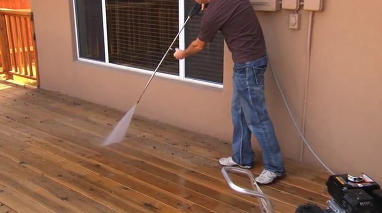 power washing wood