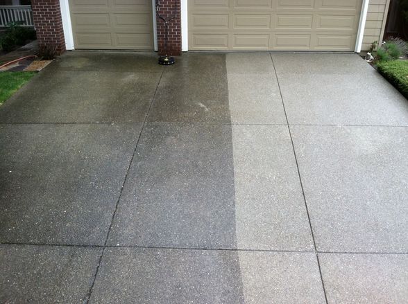 pressure wash concrete