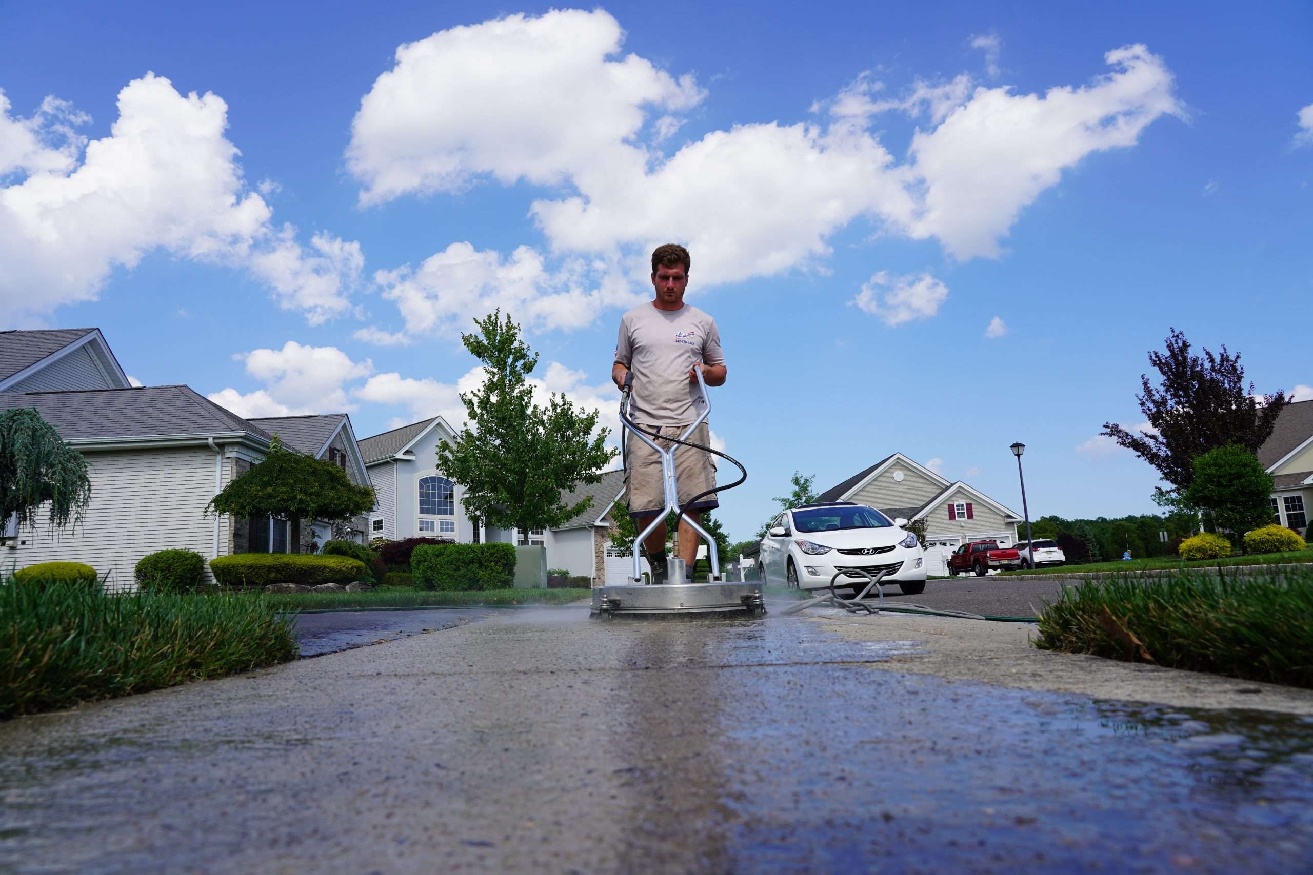 pressure wash driveway