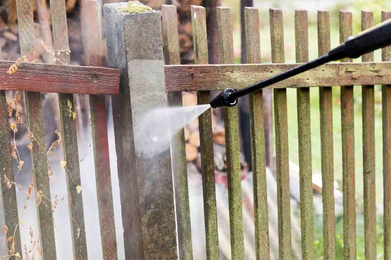 pressure wash fence