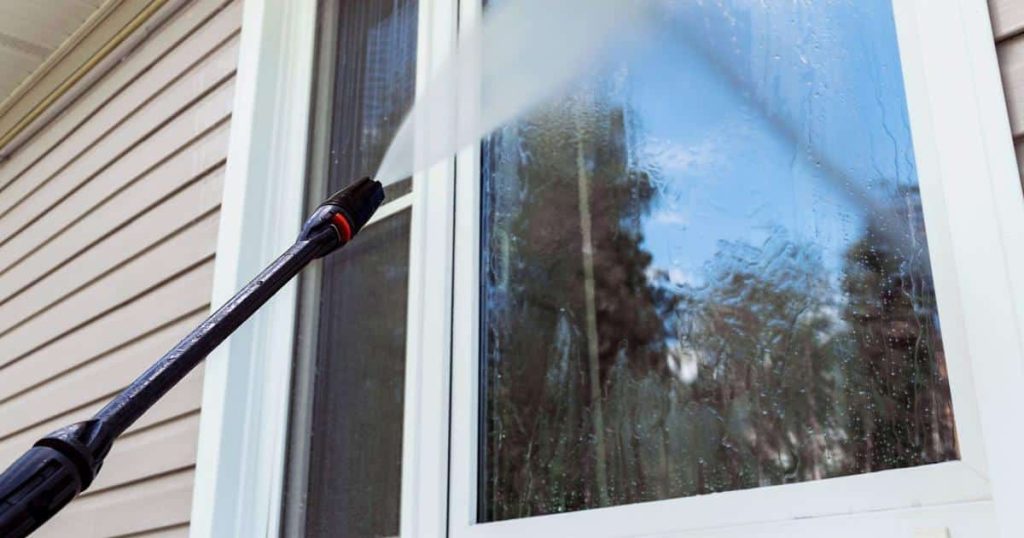 pressure wash glass