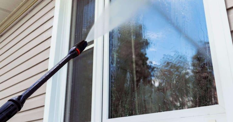 pressure wash glass