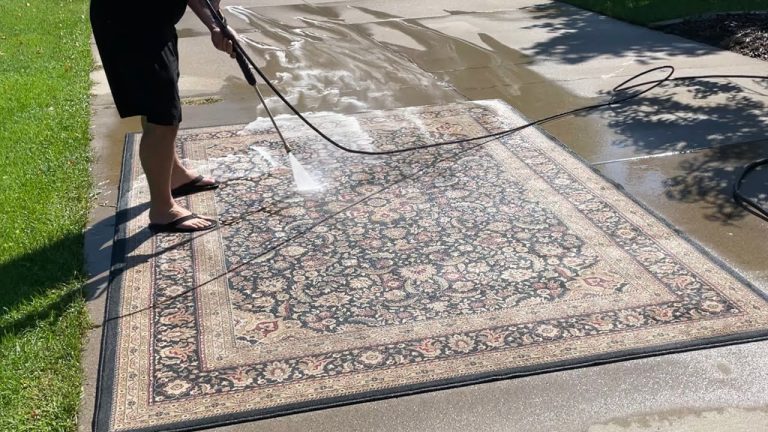 pressure wash rug