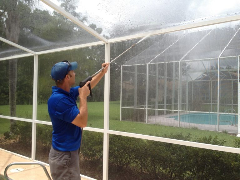 pressure wash screen