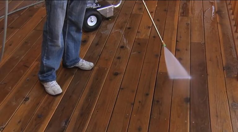 pressure wash wood