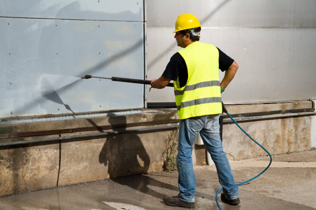 pressure washing construction