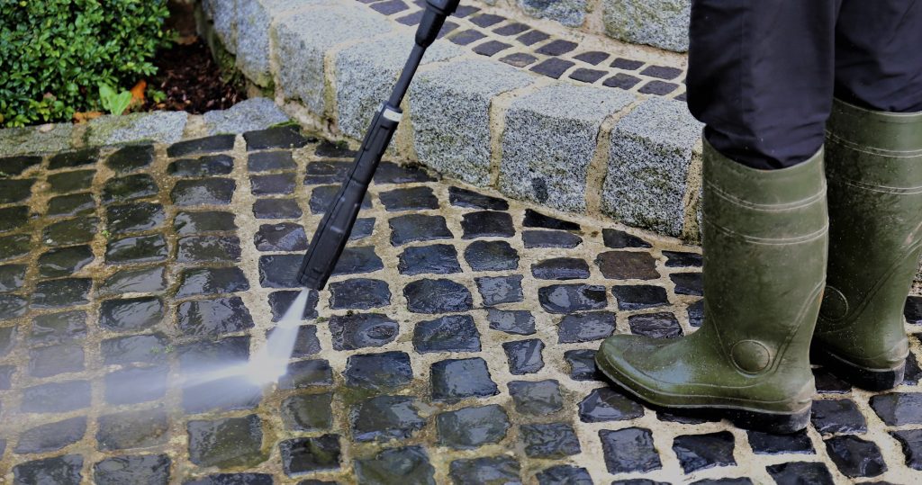 pressure washing grout