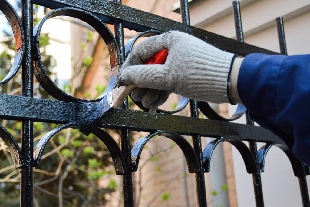 repainting metal railings
