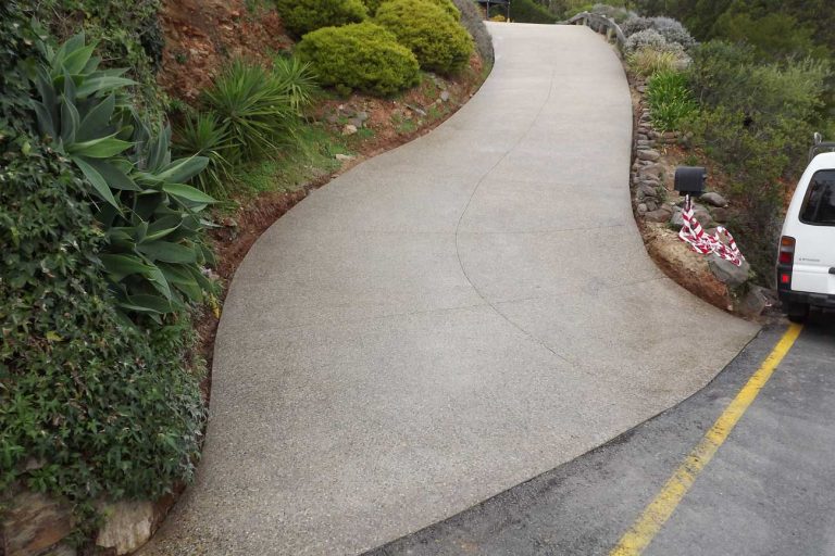 sloped driveway