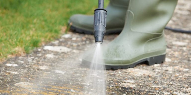 spraying concrete