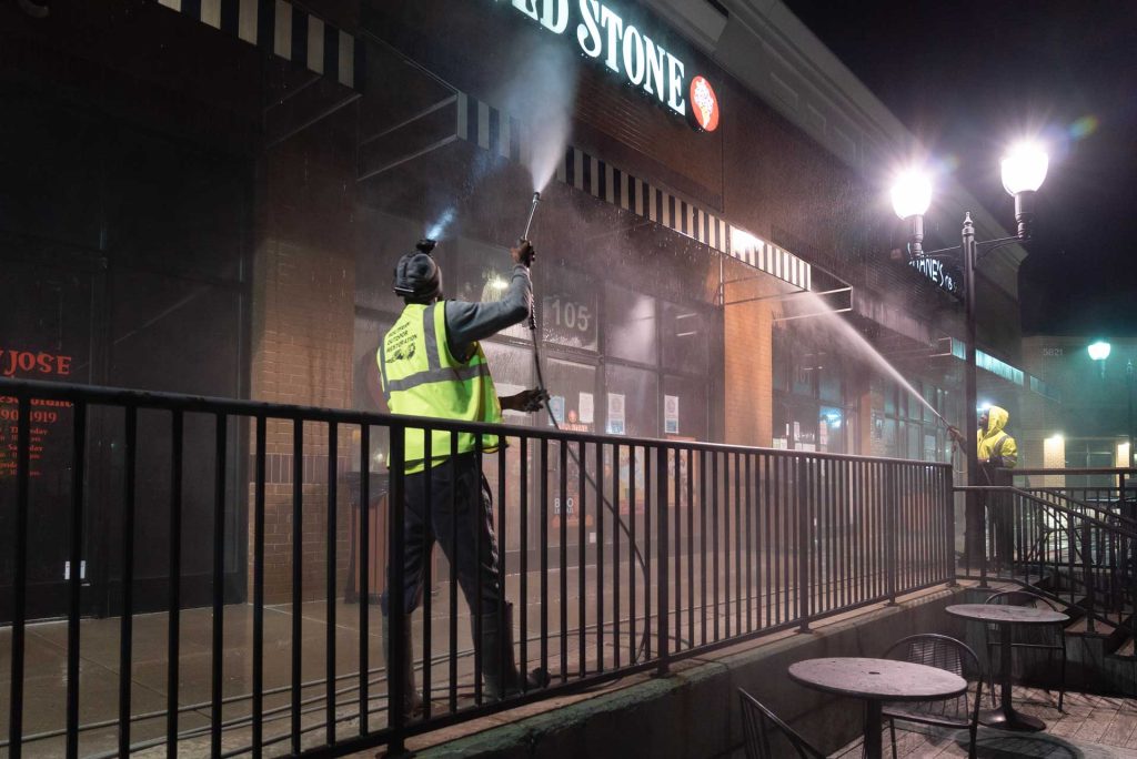 Power Washing Storefronts