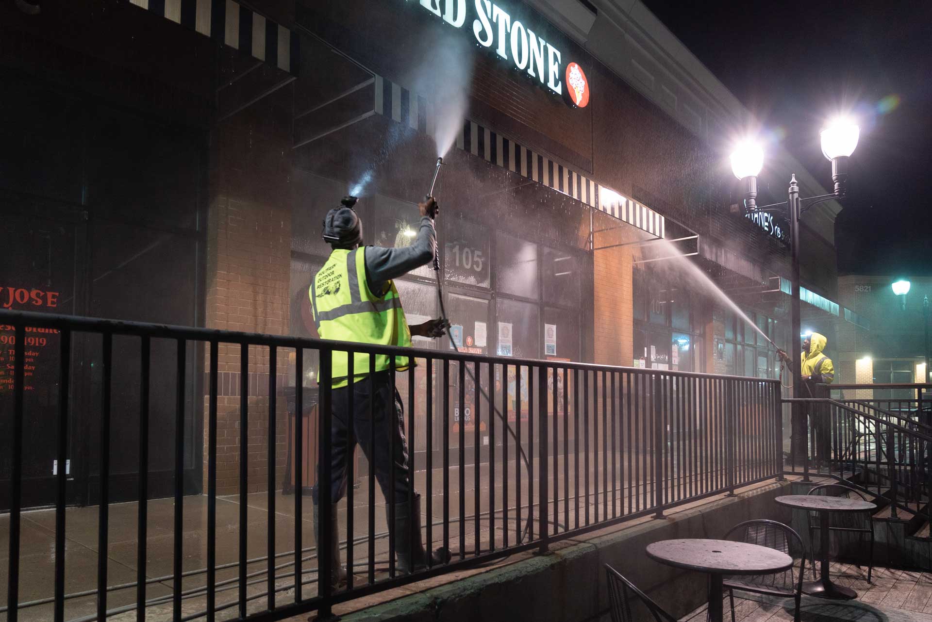 Power Washing Storefronts