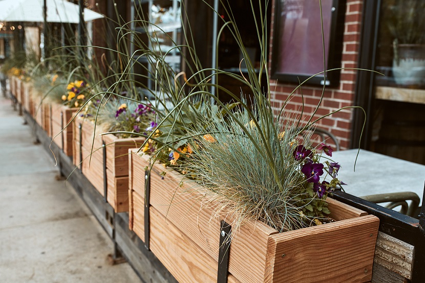 wooden planters